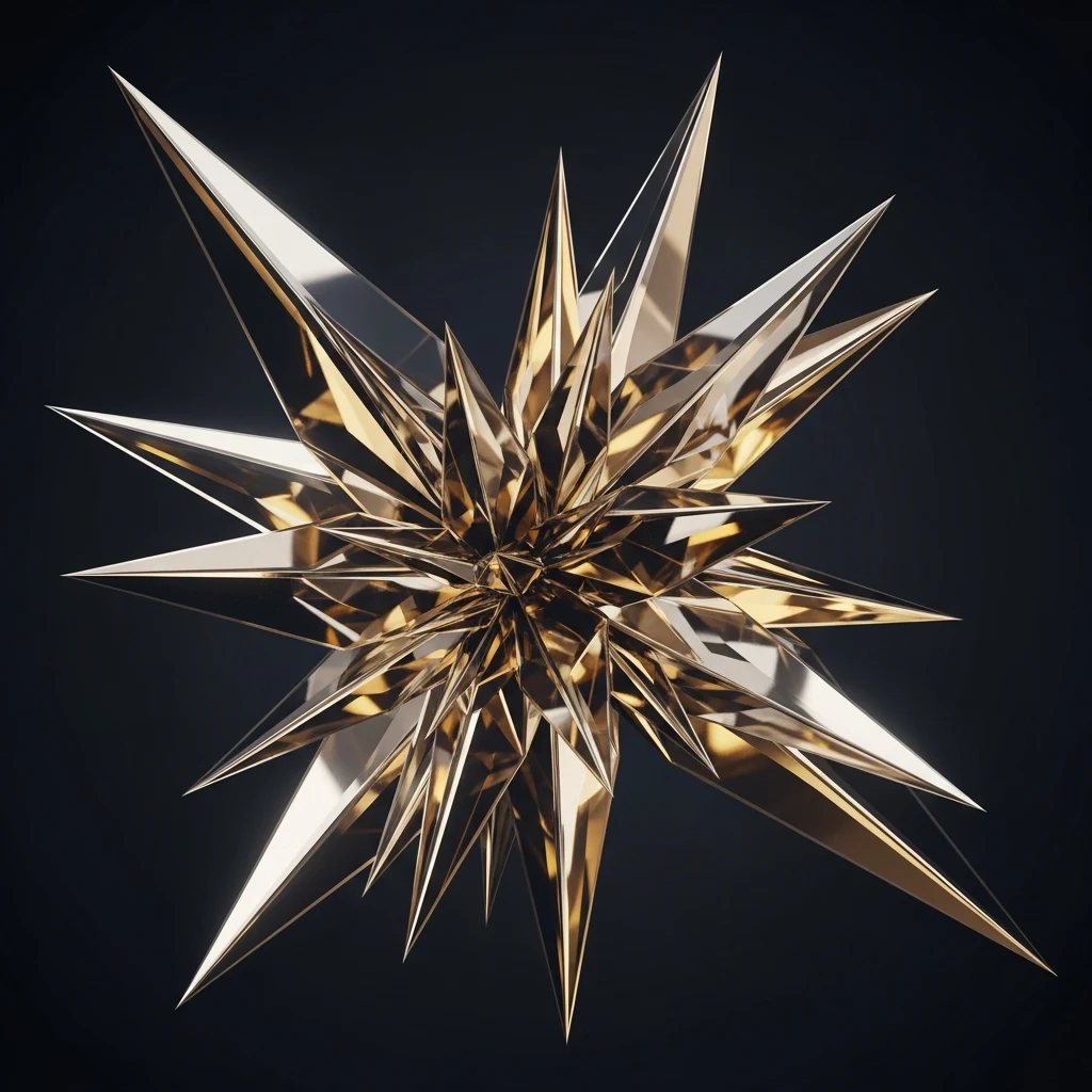A sculptural 3D study in light
